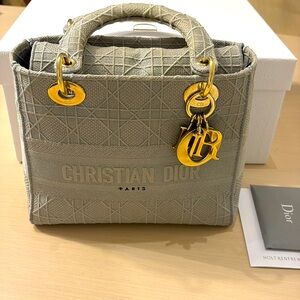 Dior grey embroidered d-lite